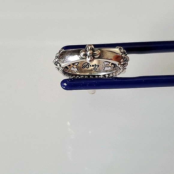 BARBARA BIXBY AMETHYST Hidden Enamel FLOWER Ring - Picture 6 of 10